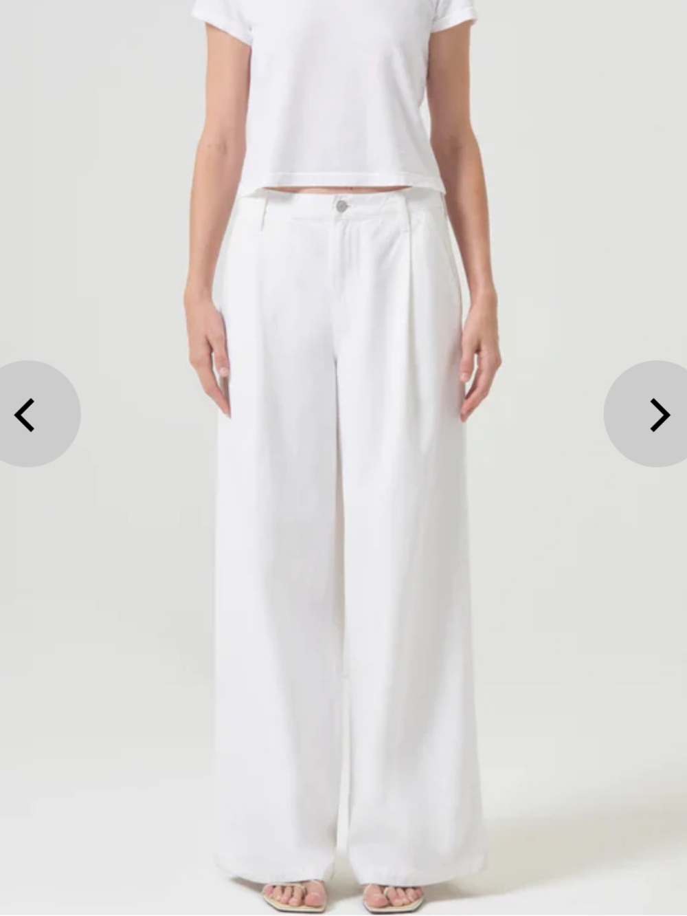 NWT AGolde Ellis Trouser Milkshake White NEW